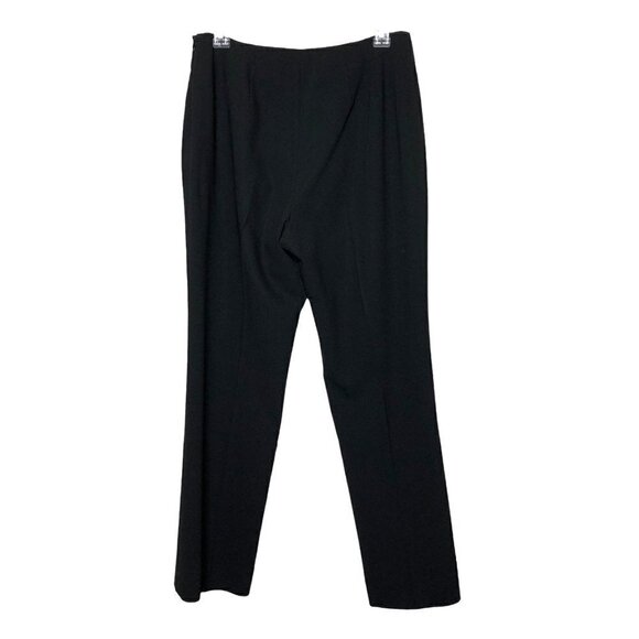 𝅺dana BUCHMAN PETITE - 100% Wool Black Side-Zip Trouser Dress Pants - Size 10P - Picture 1 of 6
